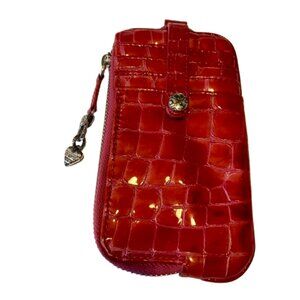 Brighton Red Croc Wallet Minimalist